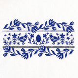 Folk Flowers Chicken Border