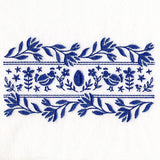 Folk Flowers Chicken Border