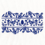 Folk Flowers Chicken Border