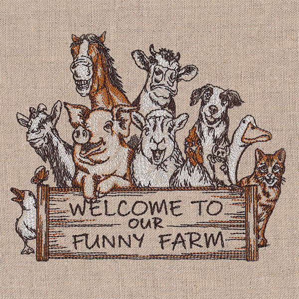 Welcome to Our Funny Farm Sign