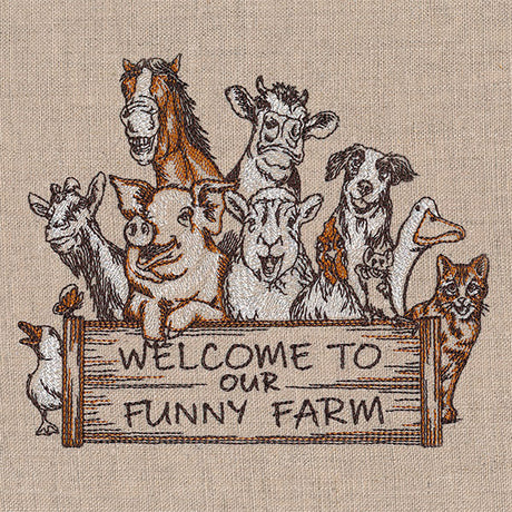 Welcome to Our Funny Farm Sign