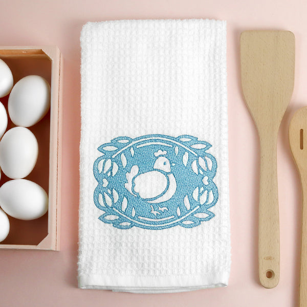 Framed by Tulips Chicken (Embossed)