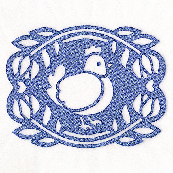 Framed by Tulips Chicken (Embossed)