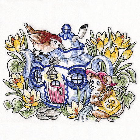 Woodland Teapot Mouse Cottage