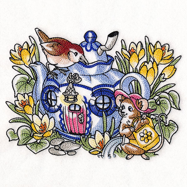 Woodland Teapot Mouse Cottage