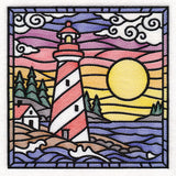 Stained Glass Lighthouse Square