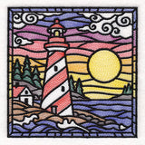 Stained Glass Lighthouse Square
