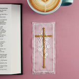 Botanical Cross Bookmark (Organza)