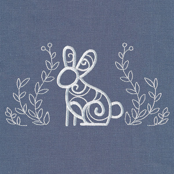 Rustic Bunny with Laurel