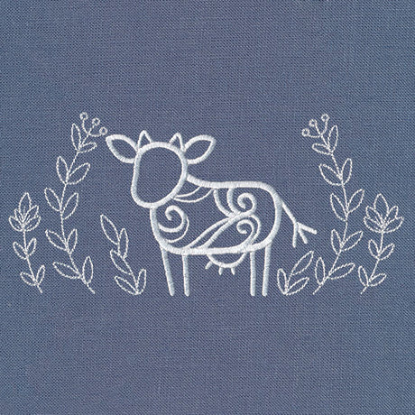 Rustic Cow with Laurel