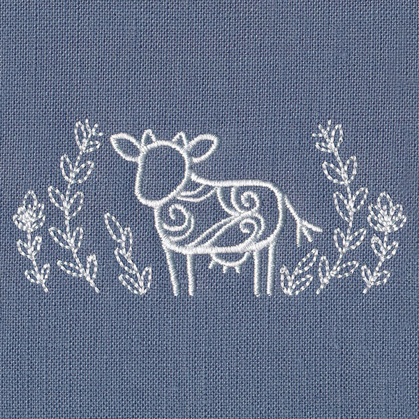Rustic Cow with Laurel