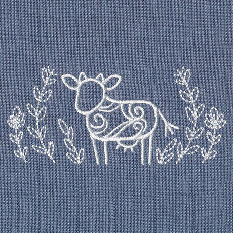 Rustic Cow with Laurel