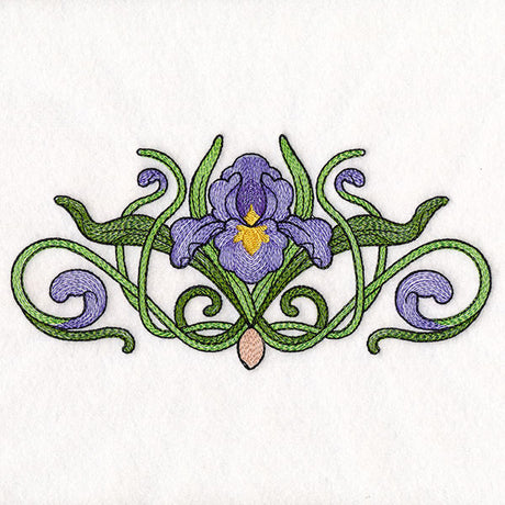 Art Nouveau Iris Feature