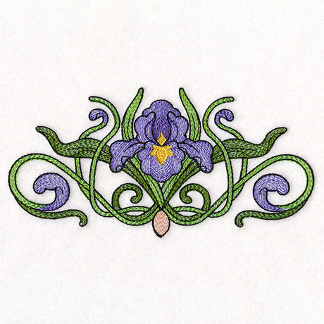 Art Nouveau Iris Feature
