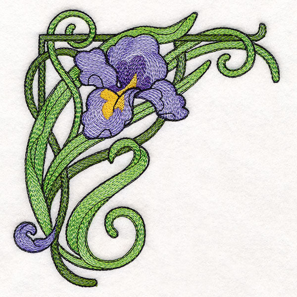 Art Nouveau Iris Corner