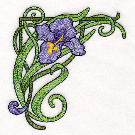 Art Nouveau Iris Corner