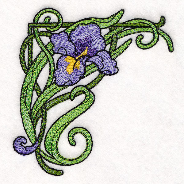 Art Nouveau Iris Corner