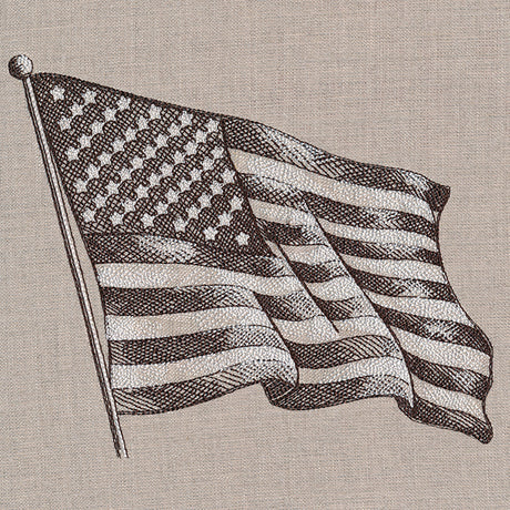 American Flag Etching