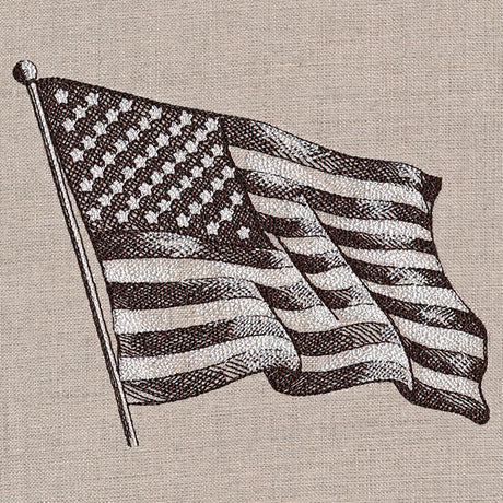 American Flag Etching