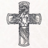 Etched Lion Cross