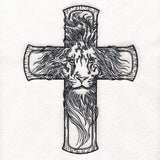 Etched Lion Cross