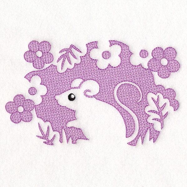 Floral Mouse (Embossed)
