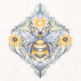 Queen Bee in Flowers