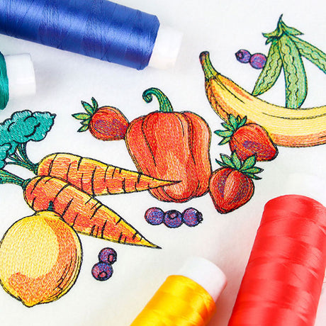 Color Theory Veggie & Fruit Border