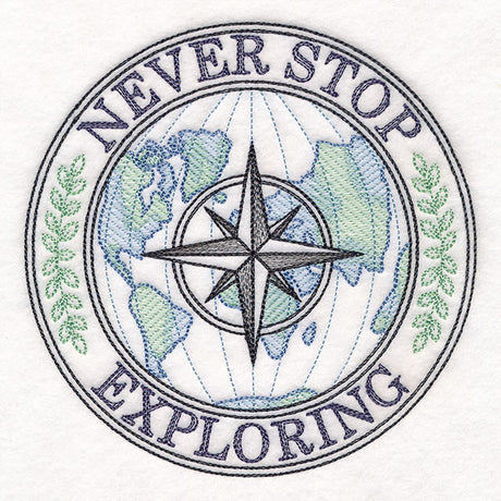 Never Stop Exploring Stamp