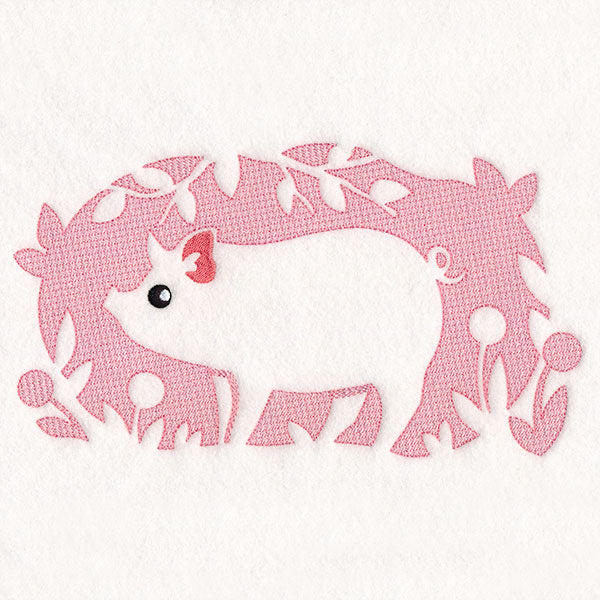 Country Pig (Embossed)