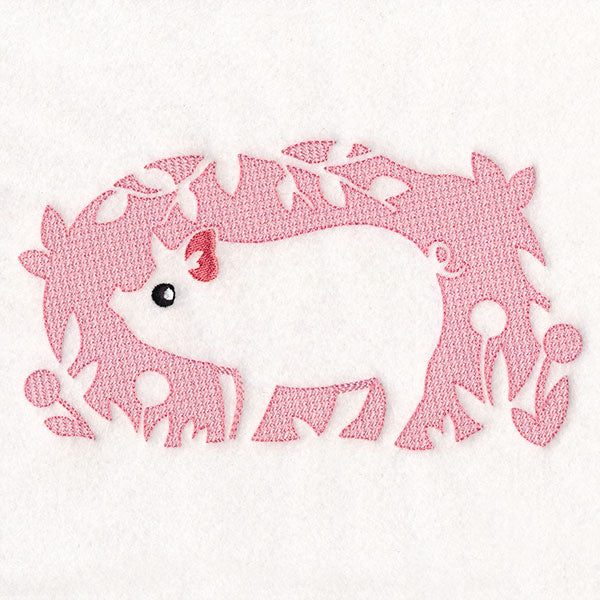 Country Pig (Embossed)