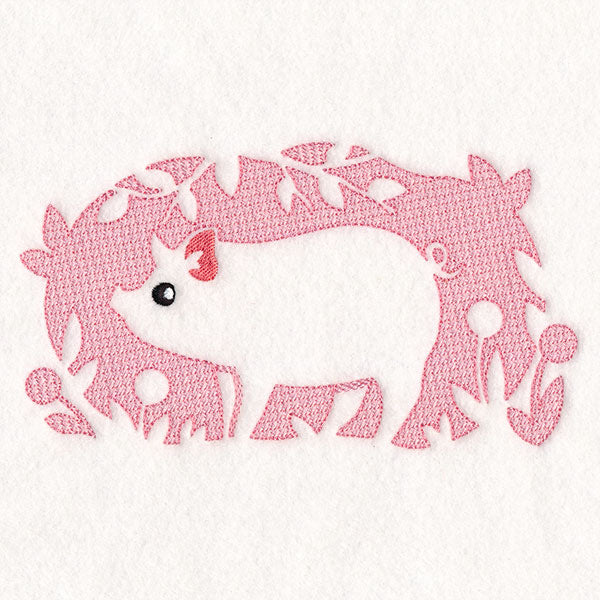 Country Pig (Embossed)