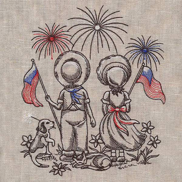 Americana Sunbonnet Sue & Fisherman Fred