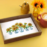 Sunflower Jar Bouquet Border