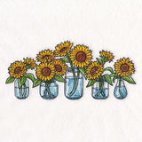 Sunflower Jar Bouquet Border