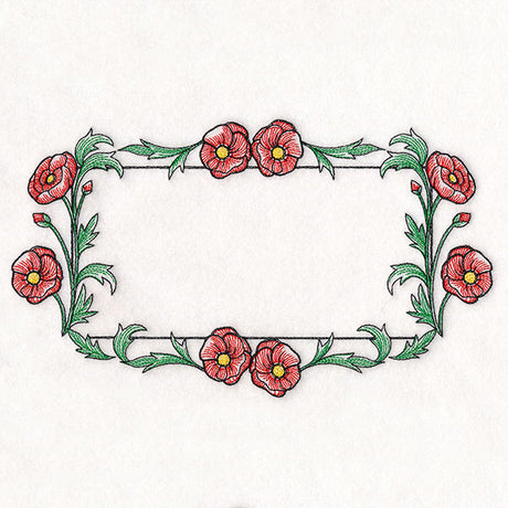 Pretty Poppies Quilt Label