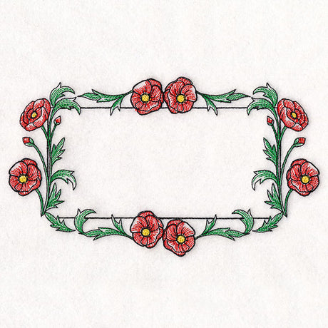 Pretty Poppies Quilt Label