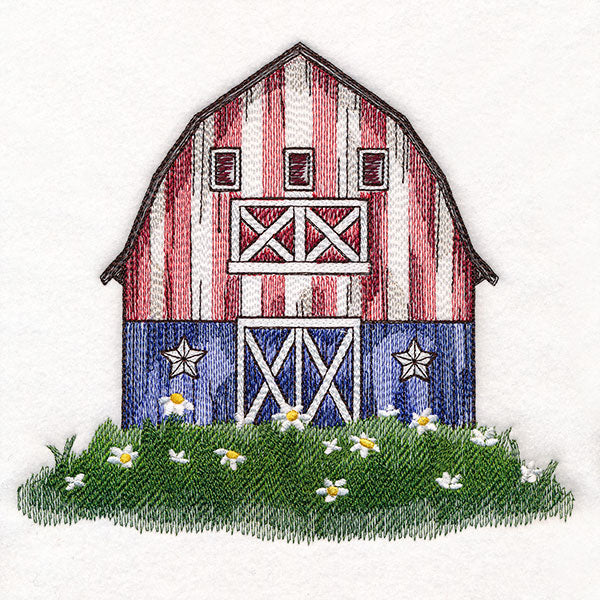 Rustic Patriotic Barn