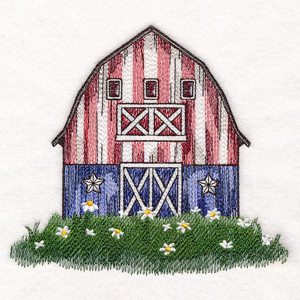 Rustic Patriotic Barn