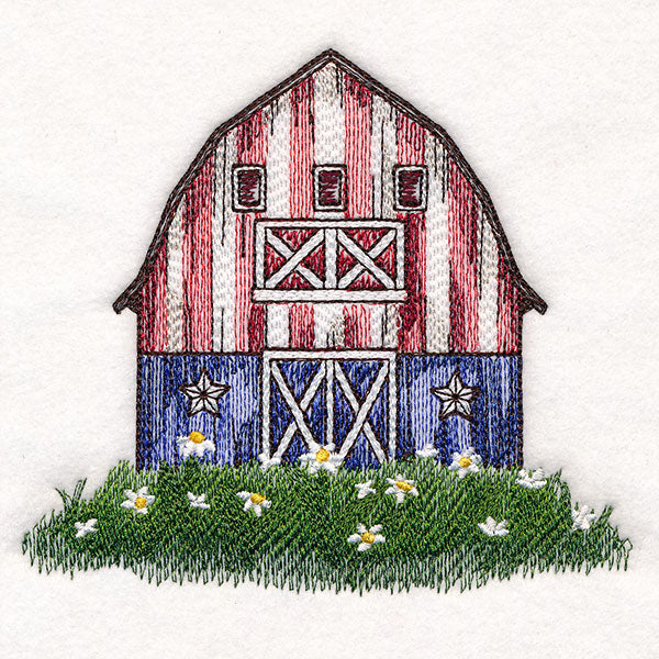 Rustic Patriotic Barn
