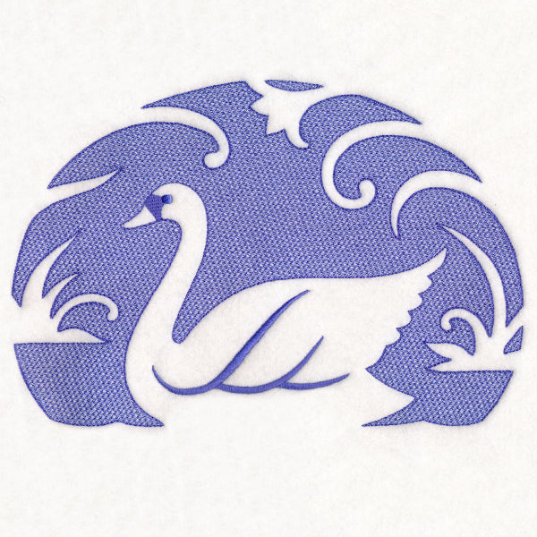 Elegant Swan (Embossed) – Embroidery Library