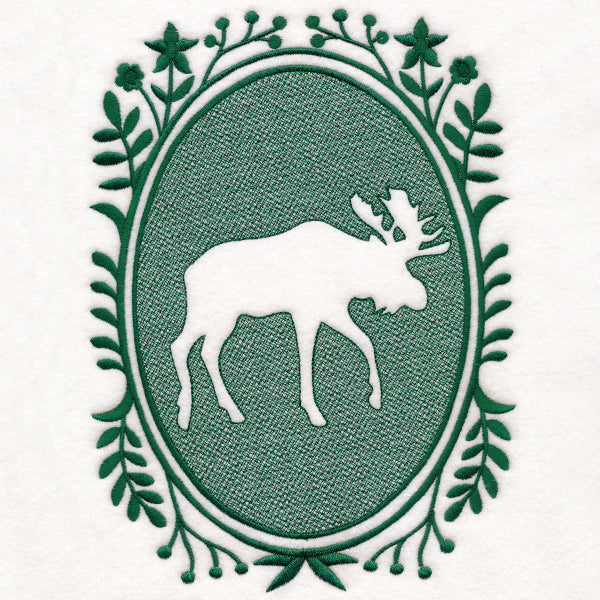Woodland Moose Cameo (Embossed)