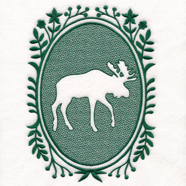 Woodland Moose Cameo (Embossed)