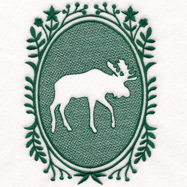 Woodland Moose Cameo (Embossed)