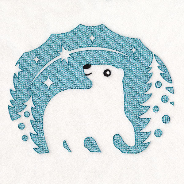 Wintertime Polar Bear (Embossed)