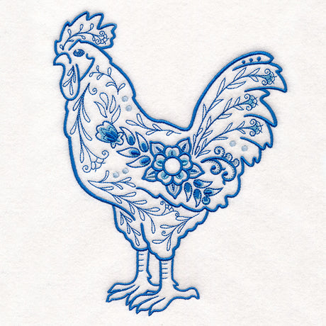Delft Blue Doodle Chicken