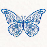 Delft Blue Doodle Butterfly