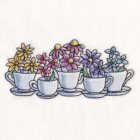 Wildflower Tea Cup Border