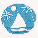 Tropical Sailboat (Embossed)