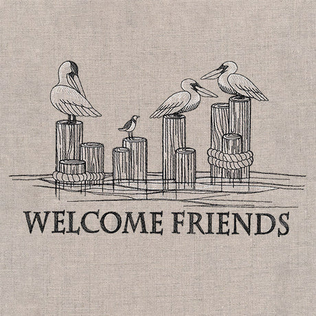 Welcome Friends Pelican Sign